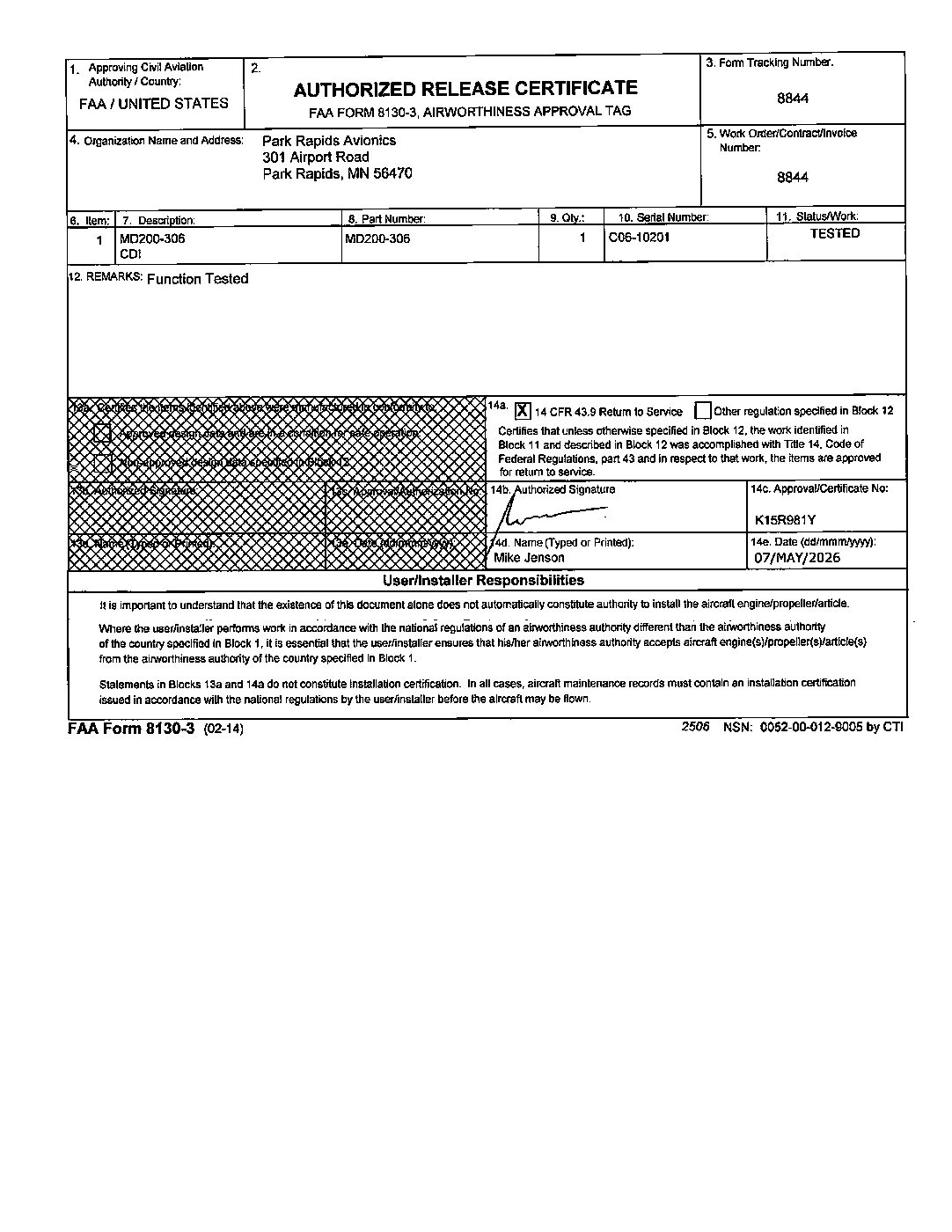 Mid-Continent MD200-306 Course Deviation Indicator - Image 6