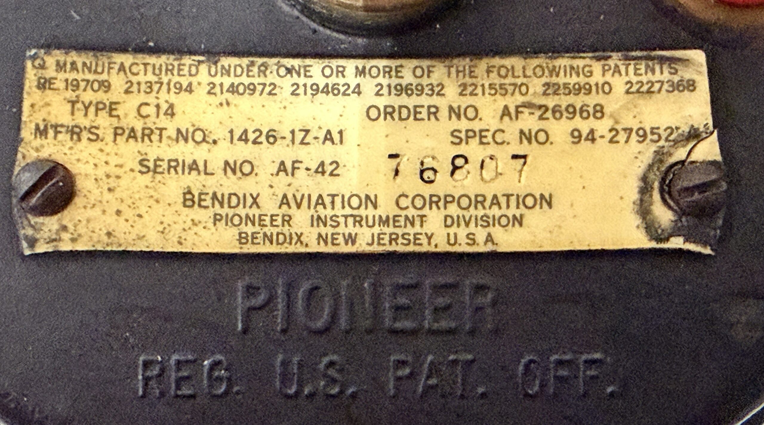 B/K Pioneer Type C-14 Airspeed Indicator - Image 5