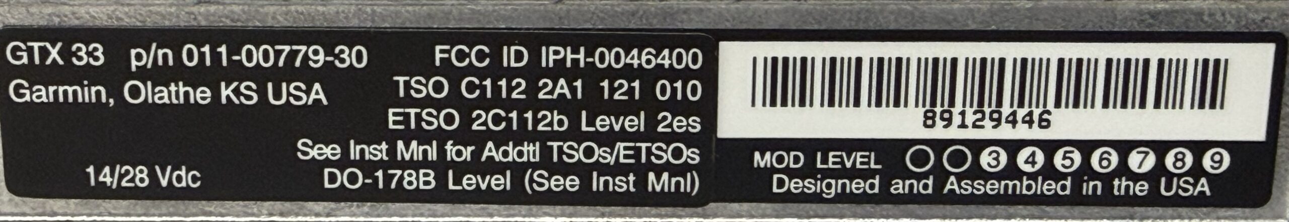 Garmin GTX 33ES Remote Mounted Mode S with Extended Squitter - Image 4